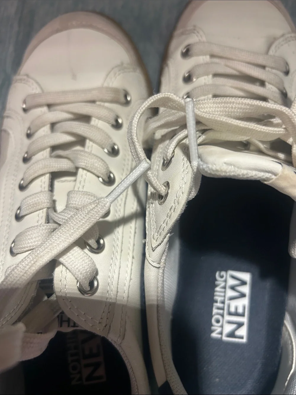 Nothing New White Low-Top Sneakers